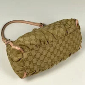 Gucci canvas GG pink handbag Aby bag shoulder beige
